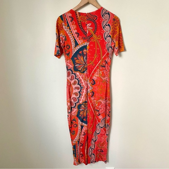Farm Rio Giannina Knit Midi Dress Size Extra Small - Picture 6 of 9